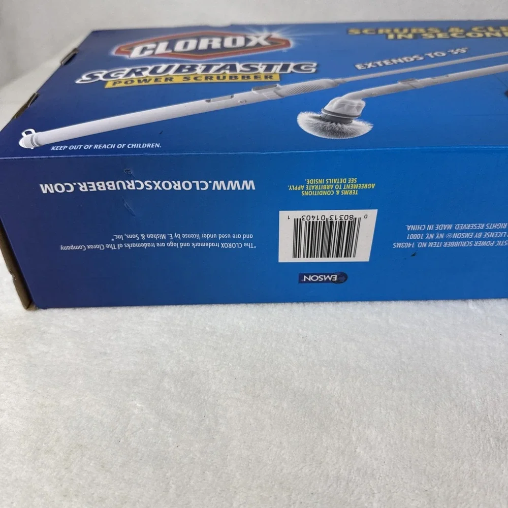 Clorox Deluxe Scrubtastic Power Scrubber 3 Brush Heads Rechargeable New Open Box